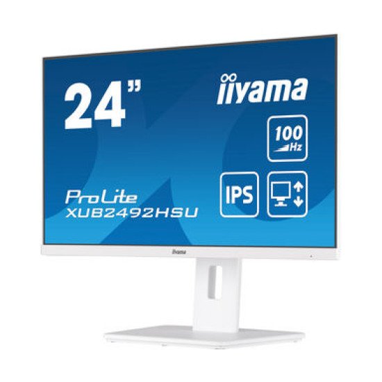 iiyama XUB2492HSU-W6 écran PC 60,5 cm (23.8") 1920 x 1080 pixels Full HD LED Blanc