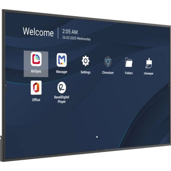 Viewsonic CDE7514-2C Écran d'affichage dynamique Écran plat de signalisation numérique 190,5 cm (75") LCD Wifi 500 cd/m² 4K Ultra HD Noir Intégré dans le processeur Android 14 24/7