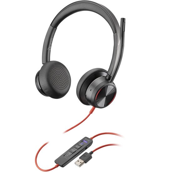 POLY Micro-casque stéréo USB-A Blackwire 8225-M