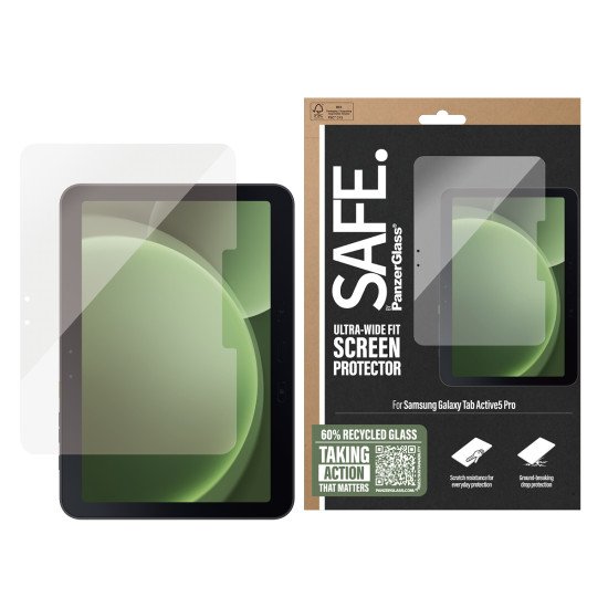 PanzerGlass SAFE. by ® Screen Protector Samsung Galaxy Tab Active5 Pro | Ultra-Wide Fit Protection d'écran transparent 1 pièce(s)