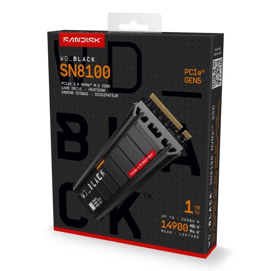SanDisk Black WD_BLACK SN8100 NVMe 1 To M.2 PCI Express 5.0 TLC 3D NAND