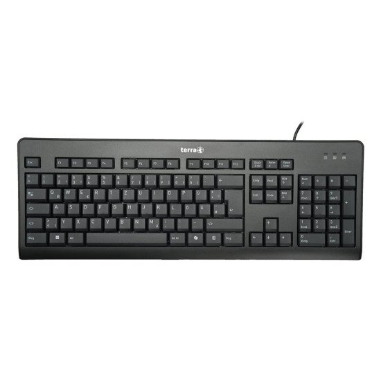 TERRA 1500 clavier Souris incluse Bureau USB QWERTZ Allemand Noir