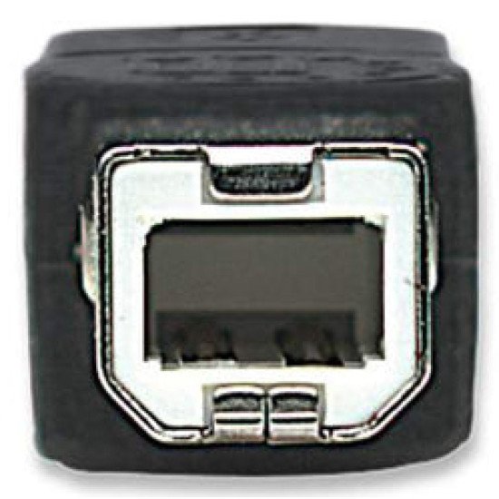 Manhattan Câble USB-A vers USB-B, 1,8 m, mâle à mâle, 480 Mbit/s (USB 2.0), noir, garantie à vie, équivalent à USB2HAB2M (sauf 20 cm plus court)