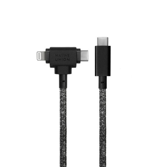Native Union Belt Cable Duo câble USB 1,5 m USB C USB C/Lightning Noir