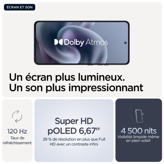 Motorola moto g86 5G 16,9 cm (6.67") Double SIM Android 15 USB Type-C 8 Go 256 Go 5200 mAh Bleu foncé