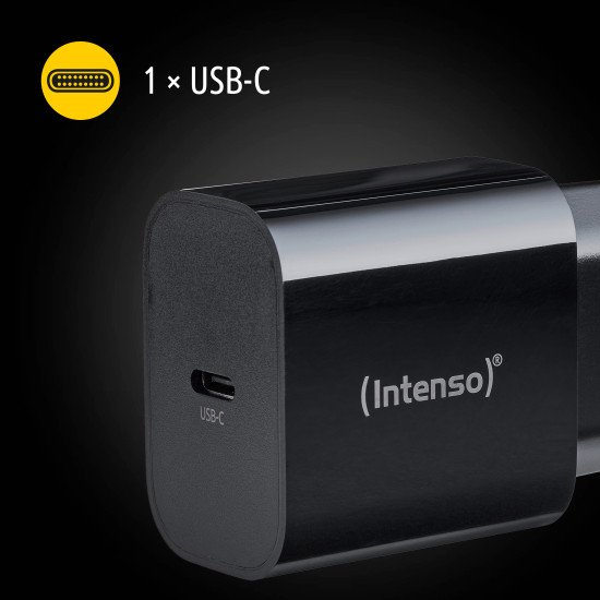 Intenso Adaptateur secteur W20C, 20 W, port USB-C, noir