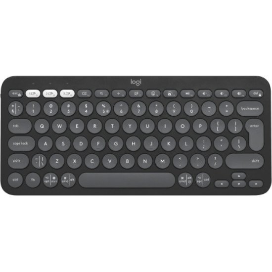 Logitech Pebble Keys 2 K380s clavier RF sans fil + Bluetooth QWERTY US International Graphite