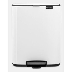 Brabantia Bo Pedal Bin 12 L Rectangulaire Acier Blanc