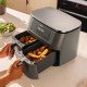 Ninja DZ300EU friteuse Double 7,6 L Autonome 2400 W Friteuse d'air chaud Gris Ninja DZ300EU friteuse Double 7,6 L Autonome 2400 W Friteuse d'air chaud Gris