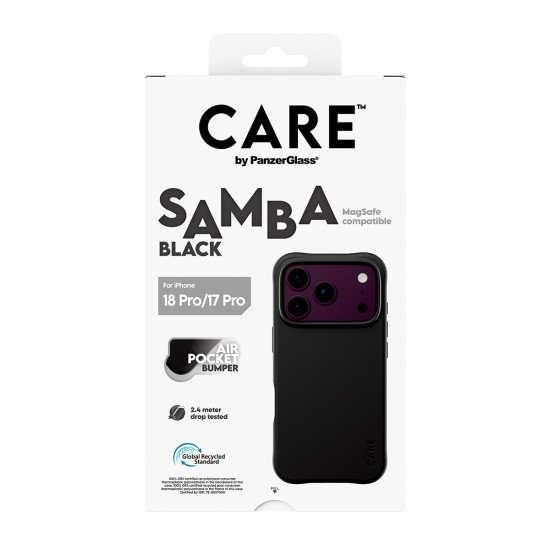 PanzerGlass CARE™ by ® Samba Case Black w. MagSafe iPhone 2026 Pro | 17 Pro coque de protection pour téléphones portables Housse Transparent
