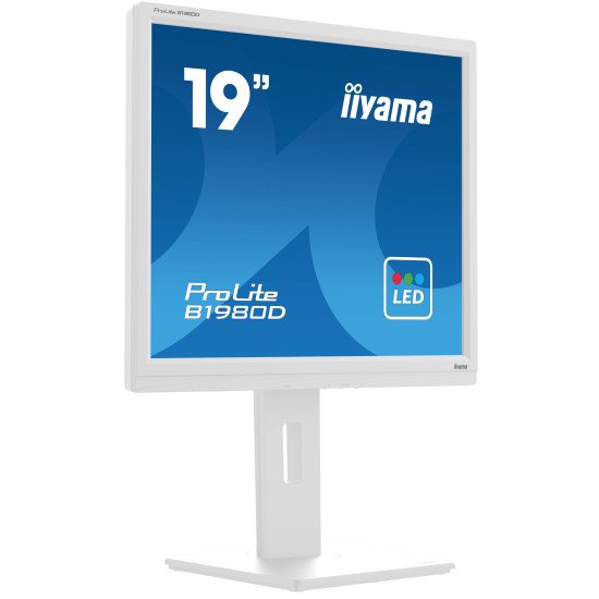 iiyama ProLite B1980D-W5 écran PC 48,3 cm (19") 1280 x 1024 pixels SXGA LCD Blanc