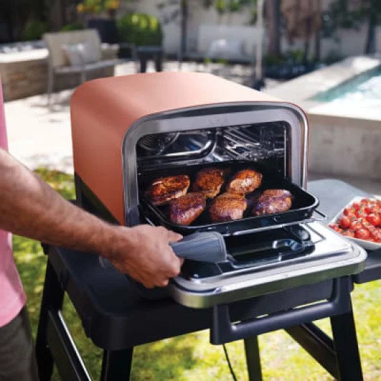 Ninja OO101EU barbecue et grill Électrique + charbon Noir, Rouge, Argent 2400 W Ninja OO101EU barbecue et grill Électrique + charbon Noir, Rouge, Argent 2400 W