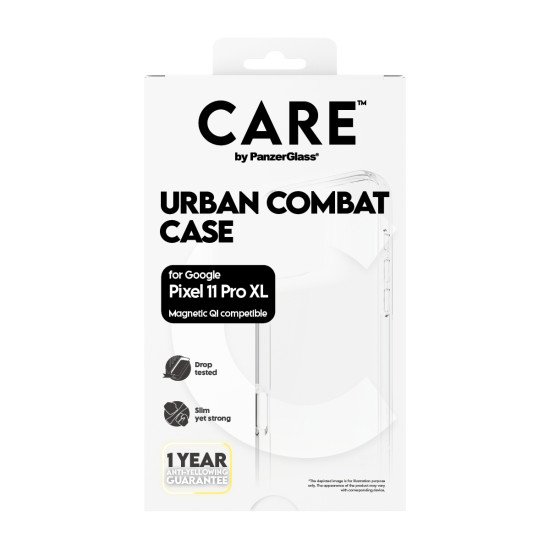 PanzerGlass CARE™ by ® Urban Combat Case Transparent w. White Qi Google Pixel 11 Pro XL coque de protection pour téléphones portables Housse
