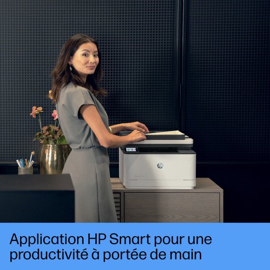 HP LaserJet Imprimante multifonction Pro 3102fdn, Noir et blanc, Imprimante pour Petites/moyennes entreprises, Impression, copie, scan, fax, Chargeur automatique de documents; impression recto-verso; port avant lecteur flash USB; écran tactile