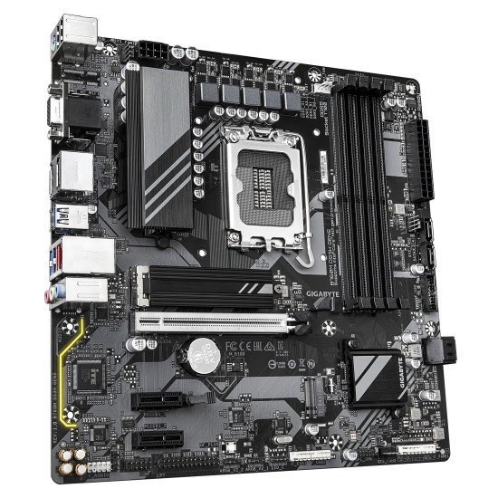 GIGABYTE B760M DS3H GEN5 Carte Mère – Prend en charge les processeurs Intel Core 14e génération, VRM numérique 6+2+1 phases, jusqu'à 5600 MHz DDR5, 2 x M.2 PCIe 4.0, LAN 2.5GbE, USB 3.2 Gen2
