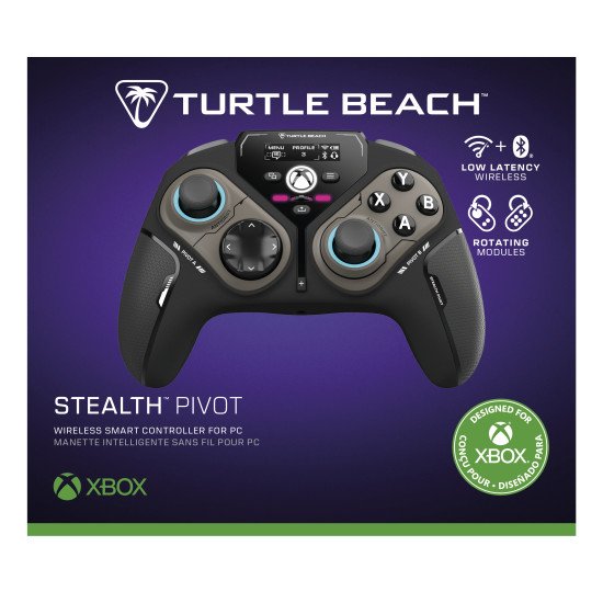 Turtle Beach Stealth Pivot – Manette intelligente sans fil - PC Windows, Xbox Series X|S, Xbox One, appareils Android – Modules pivotants, écran tableau de bord, sticks à effet Hall, boutons reprogrammables, Bluetooth Turtle Beach Stealth Pivot – Manette intelligente sans fil - PC Windows, Xbox Series X|S, Xbox One, appareils Android – Modules pivotants, écran tableau de bord, sticks à effet Hall, boutons reprogrammables, Bluetooth