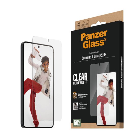 PanzerGlass ® Screen Protector Samsung Galaxy S26+ | Ultra-Wide Fit w. EasyAligner Protection d'écran transparent 1 pièce(s)