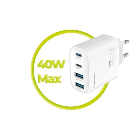 Mobile Origin MO-40WCH-PW22 chargeur d'appareils mobiles Universel Blanc Secteur Charge rapide Intérieure