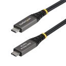 StarTech.com Câble USB4 Actif de 2m, 40 Gbps, 240 W PD, 8K 60 Hz/4K 240 Hz DP2.1 DP40, Gaine en TPE, Câble USB-C Compatible Thunderbolt 4 - Cordon USB-C Noir