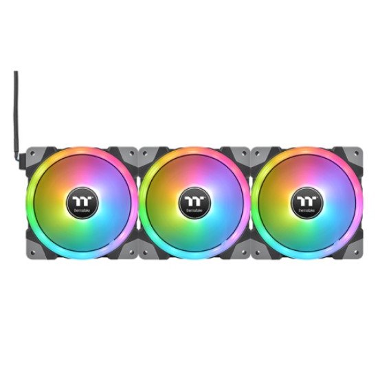 Thermaltake SWAFAN EX12 RGB PC Cooling Fan TT Premium Edition Boitier PC Refroidisseur d'air 12 cm Noir 3 pièce(s) Thermaltake SWAFAN EX12 RGB PC Cooling Fan TT Premium Edition Boitier PC Refroidisseur d'air 12 cm Noir 3 pièce(s)
