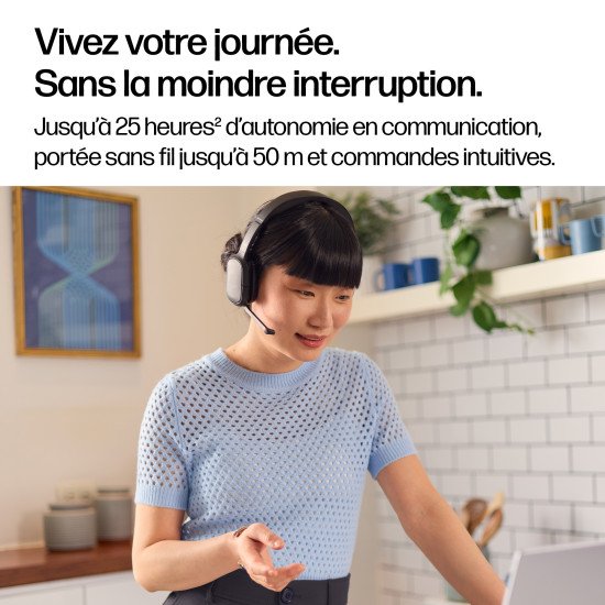 HP Poly Micro-casque Focus 625 + socle de charge sans fil