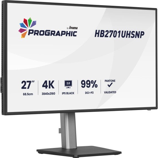 iiyama PROGRAPHIC HB2701UHSNP-B1 écran PC 68,6 cm (27") 3840 x 2160 pixels 4K Ultra HD LCD Noir