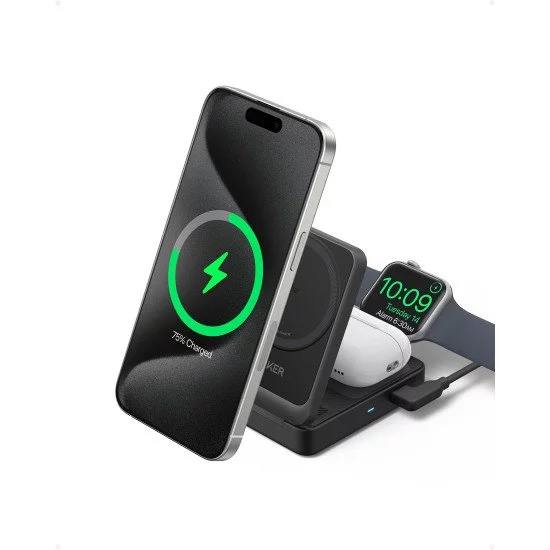 Anker B2557311 chargeur d'appareils mobiles Écouteurs, Casque, Smartphone, Smartwatch Noir Secteur Recharge sans fil Charge rapide Intérieure Anker B2557311 chargeur d'appareils mobiles Écouteurs, Casque, Smartphone, Smartwatch Noir Secteur Recharge sans fil Charge rapide Intérieure