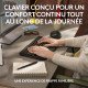 Logitech Wave Keys clavier ergonomique sans fil avec repose-poignets rembourré