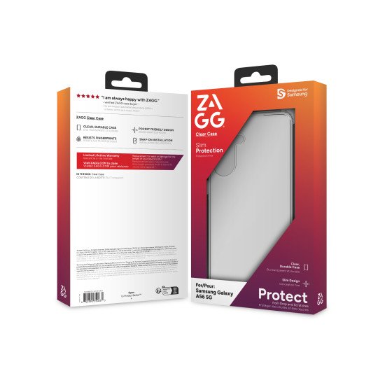 ZAGG Clear coque de protection pour téléphones portables 17 cm (6.7") Housse Transparent ZAGG Clear coque de protection pour téléphones portables 17 cm (6.7") Housse Transparent
