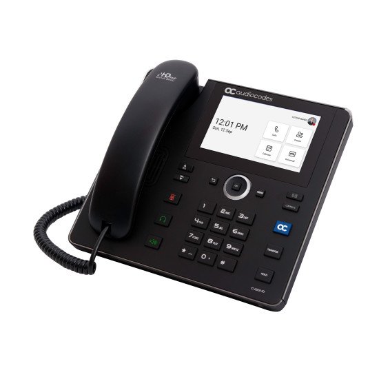 AudioCodes C455HD téléphone fixe Noir 8 lignes TFT Wifi