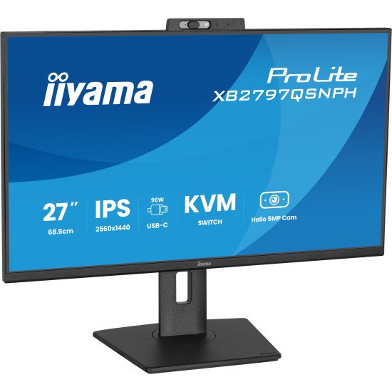 iiyama ProLite XB2797QSNPH-B1 27IN IPS LCD 4MS 2560X1440 350CD/M2 HDMI/DP/USB 2 écran PC 68,6 cm (27") 2560 x 1440 pixels Quad HD Noir