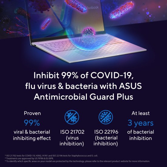 ASUS Vivobook 17 X1704VA-AU586W Intel® Core™ i5 i5-1334U Ordinateur portable 43,9 cm (17.3") Full HD 8 Go DDR4-SDRAM 512 Go SSD Wi-Fi 5 (802.11ac) Windows 11 Home Belge Bleu