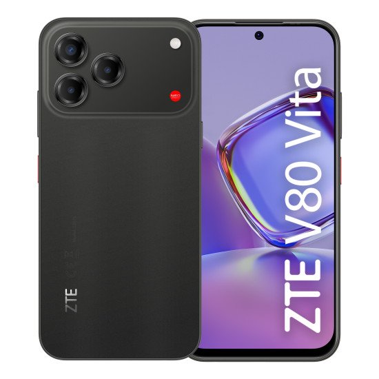 ZTE V80VITA256BLK smartphone 17,1 cm (6.75") Double SIM hybride Android 16.0 4G USB Type-C 4 Go 256 Go 5000 mAh Noir