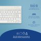 R-Go Tools Clavier ergonomique R-Go Compact Break, clavier compact avec logiciel de pause,QWERTZ (CH), Bluetooth, blanc