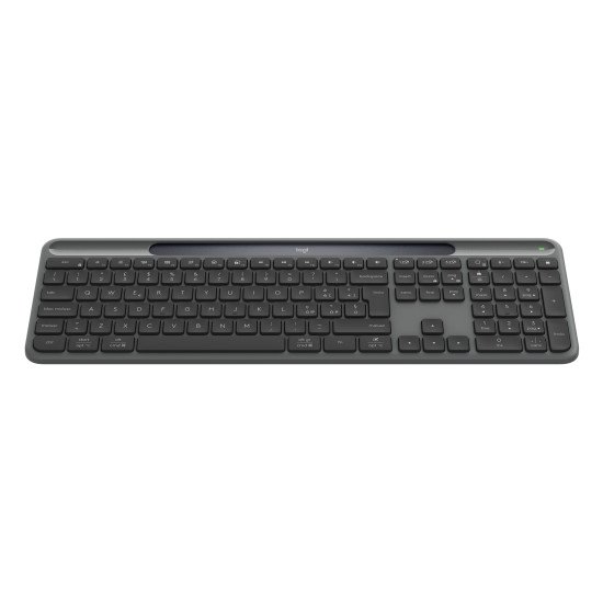 Logitech Signature Slim Solar+ K980 clavier Universel RF sans fil + Bluetooth QWERTY Italien Graphite