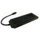 LC-Power LC-HUB-C-MULTI-6-RGB hub & concentrateur USB 3.2 Gen 2 (3.1 Gen 2) Type-C 5000 Mbit/s Noir