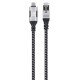 Manhattan Câble USB-C vers réseau Gigabit RJ45 (10/100/1000), 2 m, Ethernet multi-gigabit, noir/argent, garantie 3 ans