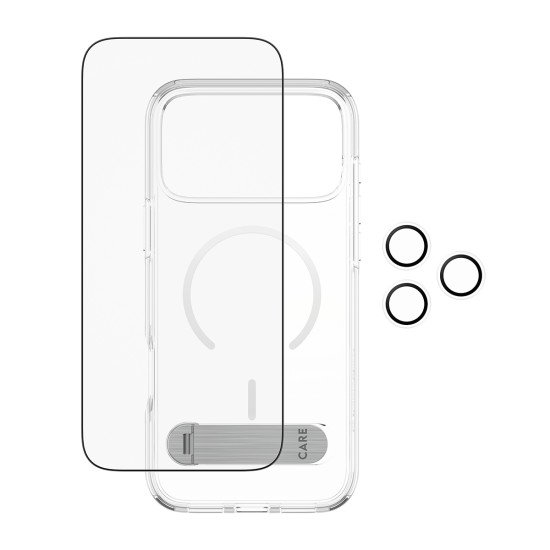 PanzerGlass ® | CARE by ® 3-in-1 Feature Kick Bundle iPhone 17 Pro Max Protection d'écran transparent Apple 1 pièce(s)