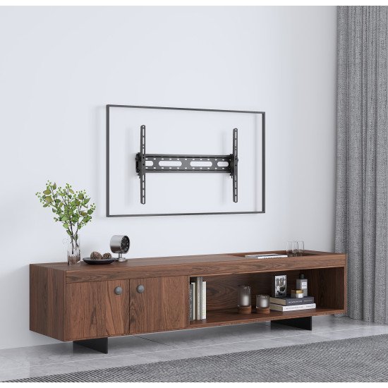 Manhattan Support mural pour TV/moniteurs (inclinable), écrans 37"–65", Compatibilité VESA : de 200x200 à 600x400 mm (vérifiez les dimensions des quatre trous de fixation à l'arrière), charge max. 45 kg, noir