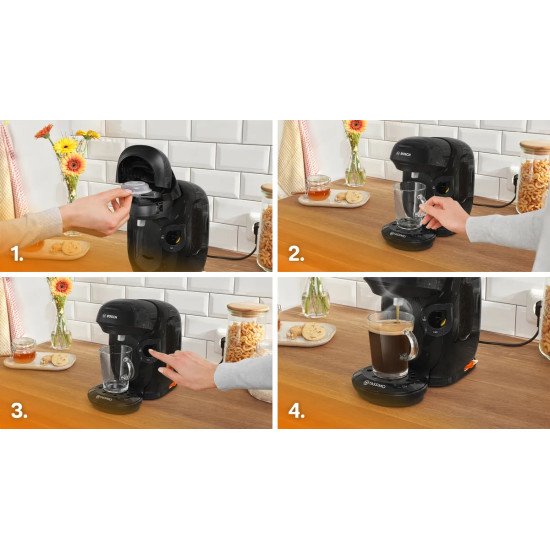 Bosch TAS112E machine à café Entièrement automatique Cafetière à dosette 0,7 L