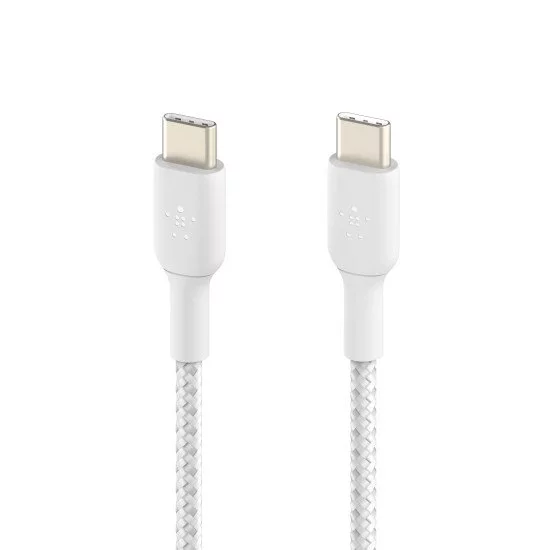 Belkin CAB004BT1MWH2PK câble USB 1 m USB 2.0 USB C Blanc