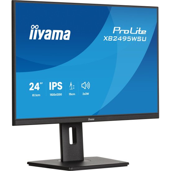 iiyama ProLite XB2495WSU-B1 écran PC 61,2 cm (24.1") 1920 x 1200 pixels Full HD LCD Noir
