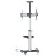 Manhattan Chariot pour TV/moniteurs, écrans 37"–65", Compatibilité VESA : de 200x200 à 600x400 mm (vérifiez les dimensions des quatre trous de fixation à l'arrière), charge max. 50 kg, argent, LFD, support, garantie à vie