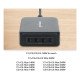 Manhattan Station de charge GaN USB Power Delivery à 4 ports, 240 W / PD 3.1, 4 ports USB-C PD jusqu'à 140 W par port, puissance totale de 240 W, noir