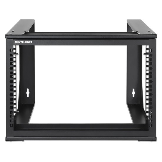 Intellinet Rack réseau mural ouvert 19", 6U, cadre pivotant frontal, montage 2 montants, profondeur 450 mm, livré à plat, noir RAL 9004