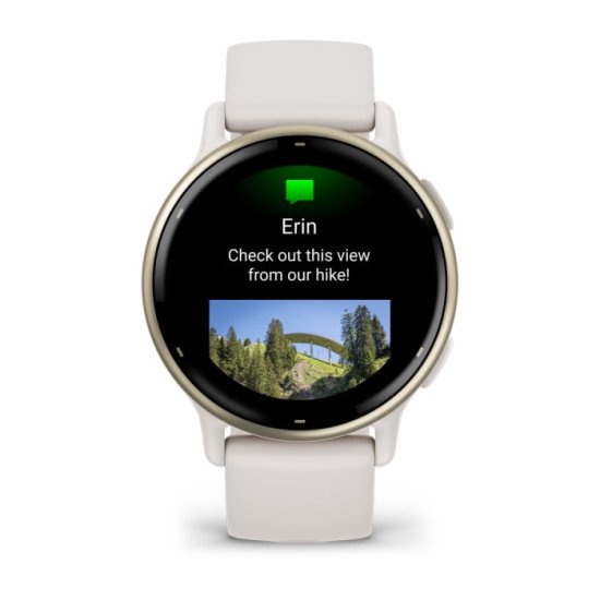 Garmin Vivoactive 5 3,05 cm (1.2") AMOLED Numérique 390 x 390 pixels Écran tactile Blanc Wifi GPS (satellite)