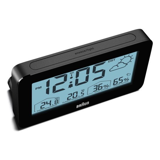 Braun BC13BP-DCF réveille-matin Réveil numérique Noir