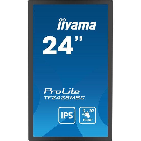 iiyama PROLITE Carte A numérique 61 cm (24") LED 600 cd/m² Full HD Noir Écran tactile