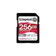 Kingston Technology 256GB Canvas React Plus SDXC UHS-II 280R/150W U3 V60 for Full HD/4K Kingston Technology 256GB Canvas React Plus SDXC UHS-II 280R/150W U3 V60 for Full HD/4K