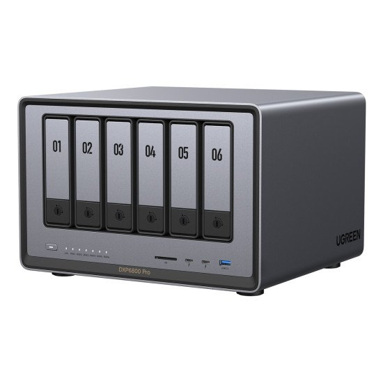 Ugreen DXP6800 Pro NAS Bureau Intel® Core™ i5 8 Go DDR5 Gris, Noir